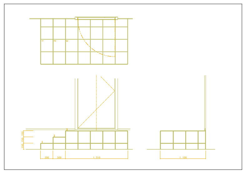 取付ける側の図面を描く