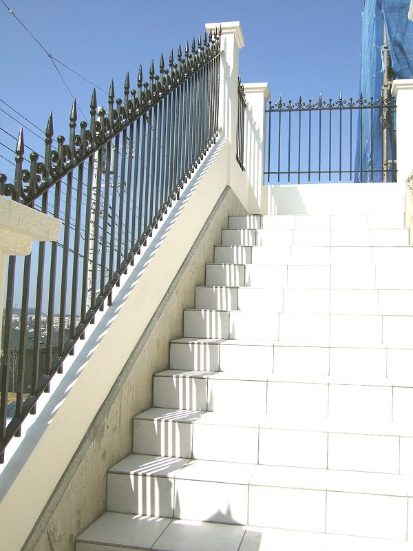 ロートアイアン階段フェンス
